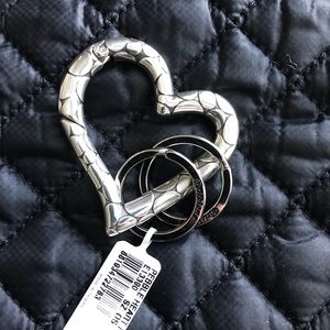 NWT Brighton Pebble Heart Keychain Sold Out!